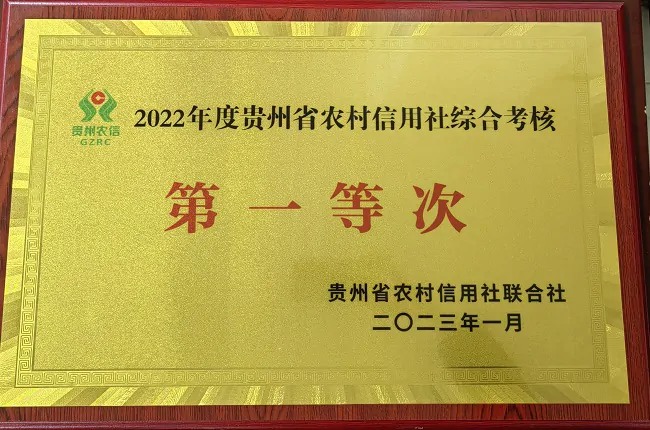 喜报！镇远农商银行荣获贵州农信系统2022年综合考核&ldquo;第一等次&rdquo;