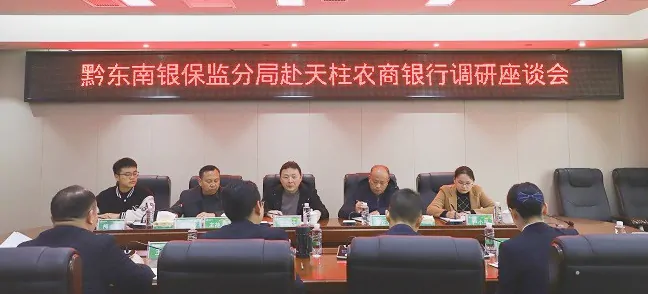 黔东南银保监分局党委书记、局长李志远赴天柱农商银行调研指导