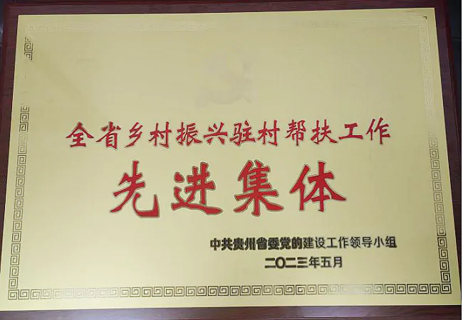 农发行驻锦屏县帮扶工作组荣获贵州省&ldquo;全省乡村振兴驻村帮扶工作先进集体&rdquo;表彰