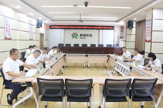 凯里农商银行党委召开学习贯彻习近平新时代中国特色社会主义思想主题教育专题民主生活会