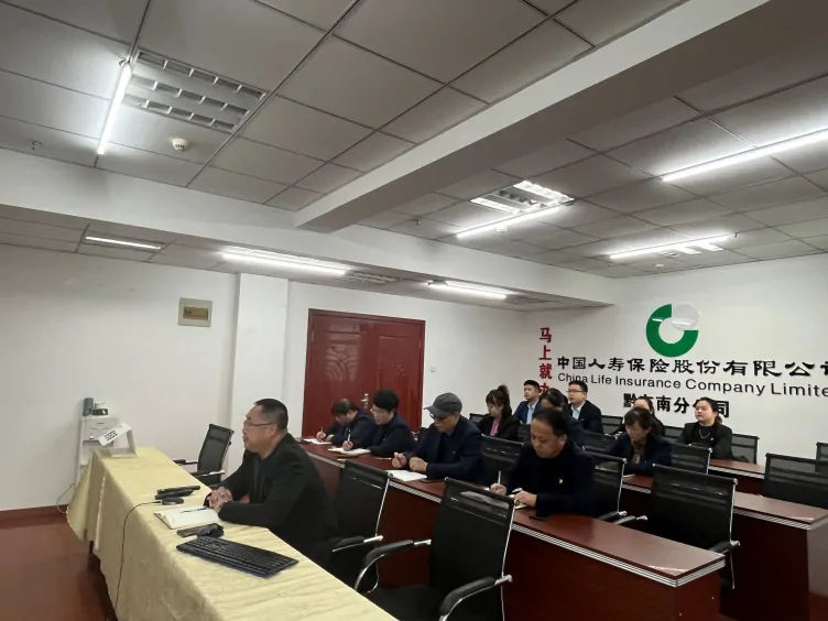 中国人寿黔东南分公司党委委员刘天兴同志为分管领域、党支部讲授主题教育专题党课