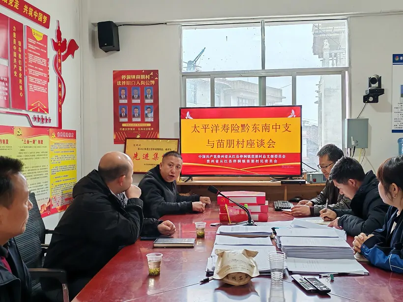 中国太保寿险黔东南中支与乡村振兴定点帮扶村开展座谈会