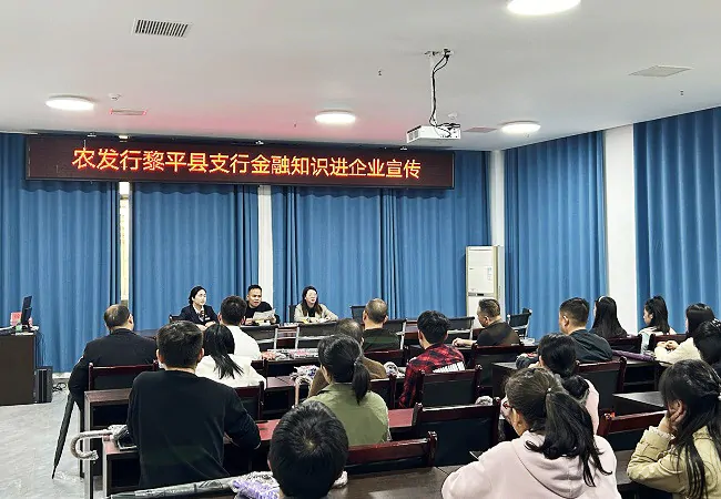 农发行黎平县支行开展金融知识进企业宣传活动