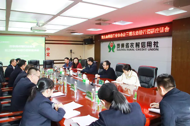 黔东南州银行业协会秘书长杨辉一行到三穗农商银行调研座谈