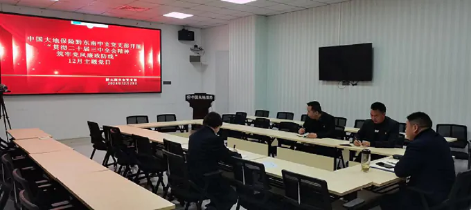 大地保险黔东南中支党支部开展 &ldquo;贯彻二十届三中全会精神 筑牢党风廉政防线&rdquo; 主题党日