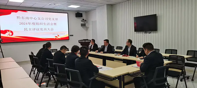 强化党建引领  共促保险发展--中国大地保险贵州分公司黔东南中心支公司党支部开展2024年度组织生活会 暨民主评议党员大会