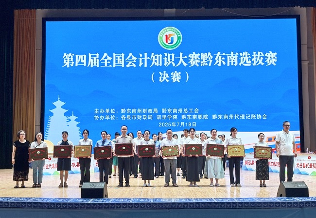图为：黔东南州银行业协会（左三）荣获组织奖.jpg