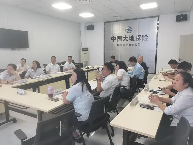 中国大地保险贵州分公司主要负责人张郧一行赴黔东南中支调研